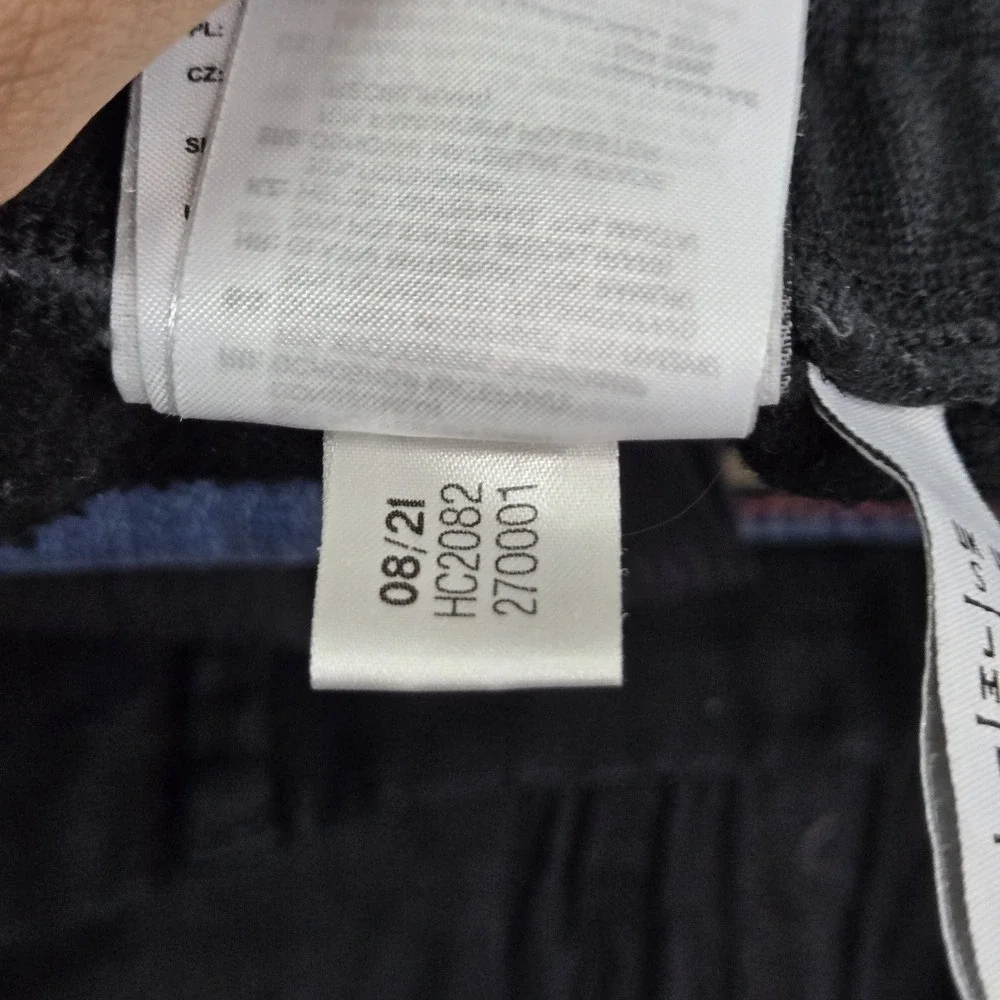 Adidas Men Activewear Pants S Black Embroidered Sweatpants‎ Colorblock Fleece